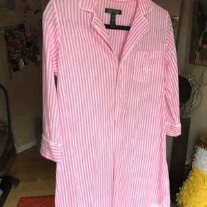 Ralph Lauren Pink Striped Sleepshirt